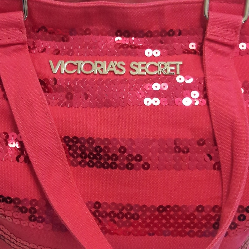 Pink Victoria's Secret sequin bag